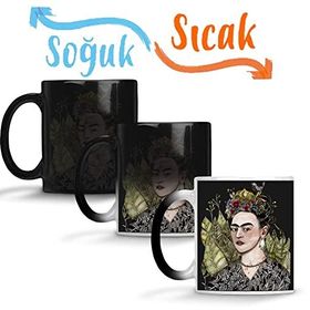 Baskı Dükkanı Frida Kahlo 11 Sihirli Porselen Kupa