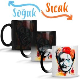 Baskı Dükkanı Frida Kahlo 9 Sihirli Porselen Kupa
