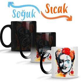 Baskı Dükkanı Frida Kahlo 9 Sihirli Porselen Kupa