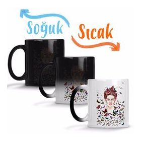 Baskı Dükkanı Frida Kahlo Kırmızı Sihirli Porselen Kupa