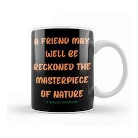 Baskı Dükkanı Friendship Quotes Gift Ralph Waldo Emerson Kupa