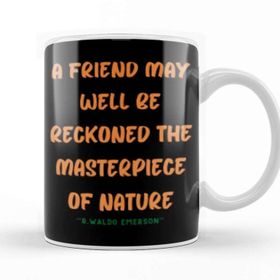 Baskı Dükkanı Friendship Quotes Gift Ralph Waldo Emerson Kupa