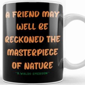 Baskı Dükkanı Friendship Quotes Gift Ralph Waldo Emerson Kupa