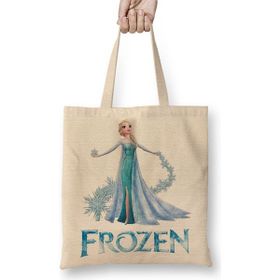 Baskı Dükkanı Frozen Elsa Bez Kadın Günlük Çanta