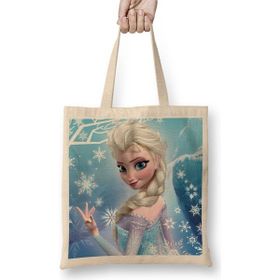 Baskı Dükkanı Frozen Elsa Bez Kadın Günlük Çanta