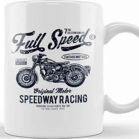 Baskı Dükkanı Full Speed Motor Speedway Racing Motorbike Kupa