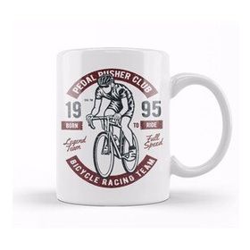 Baskı Dükkanı Fun Cool Urban Pedal Pusher Bicycle Racing Team Kupa Bardak
