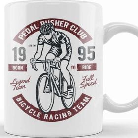 Baskı Dükkanı Fun Cool Urban Pedal Pusher Bicycle Racing Team Kupa Bardak