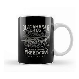 Baskı Dükkanı Fun Cool Vintage Blackhawk Freedom Kupa Bardak