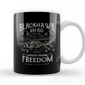Baskı Dükkanı Fun Cool Vintage Blackhawk Freedom Kupa Bardak