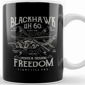 Baskı Dükkanı Fun Cool Vintage Blackhawk Freedom Kupa Bardak