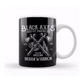Baskı Dükkanı Fun Cool Vintage Native American Black Axes Kupa Bardak