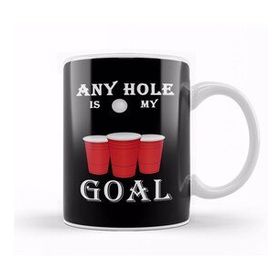 Baskı Dükkanı Funny Any Hole Is My Goal Frat Beer Pong Beirut Kupa Bardak
