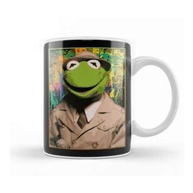 Baskı Dükkanı Funny Art Yer A Wizard Kermit Gift Kupa Bardak