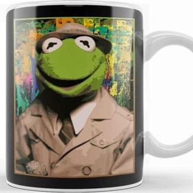 Baskı Dükkanı Funny Art Yer A Wizard Kermit Gift Kupa Bardak