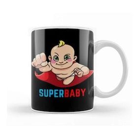 Baskı Dükkanı Funny Baby Superbaby Kupa Bardak