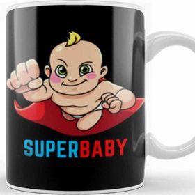 Baskı Dükkanı Funny Baby Superbaby Kupa Bardak
