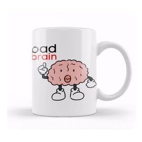 Baskı Dükkanı Funny Bad Brain Kupa Bardak