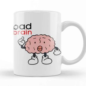 Baskı Dükkanı Funny Bad Brain Kupa Bardak