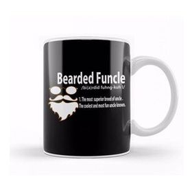 Baskı Dükkanı Funny Bearded Funcle Definition Novelty Fun Uncle Kupa Bardak