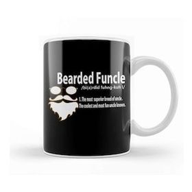 Baskı Dükkanı Funny Bearded Funcle Definition Novelty Fun Uncle Kupa Bardak