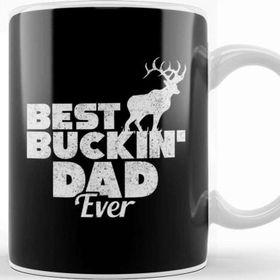 Baskı Dükkanı Funny Best Buckin Dad Ever Hunting Deer Buck Hunter Kupa