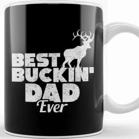 Baskı Dükkanı Funny Best Buckin Dad Ever Hunting Deer Buck Hunter Kupa