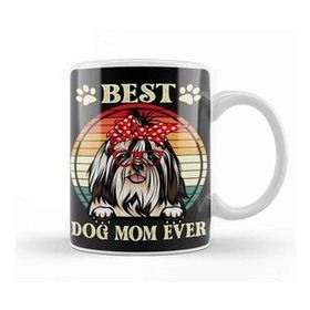 Baskı Dükkanı Funny Best Shih Tzu Dog Mom For Dog Lover Gift 01 Kupa