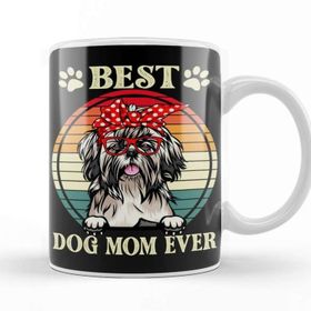 Baskı Dükkanı Funny Best Shih Tzu Dog Mom For Dog Lover Gift Kupa