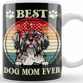 Baskı Dükkanı Funny Best Shih Tzu Dog Mom For Dog Lover Gift Kupa