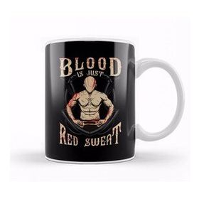 Baskı Dükkanı Funny Blood Is Just Red Sweat Mma Martial Arts Pun Kupa