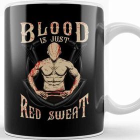 Baskı Dükkanı Funny Blood Is Just Red Sweat Mma Martial Arts Pun Kupa