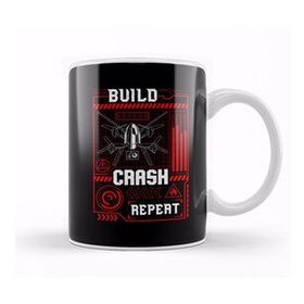 Baskı Dükkanı Funny Build Crash Repeat Drone Pilot Droning Kupa