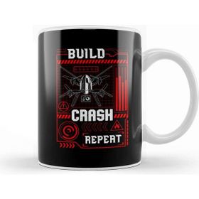 Baskı Dükkanı Funny Build Crash Repeat Drone Pilot Droning Kupa