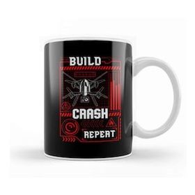 Baskı Dükkanı Funny Build Crash Repeat Drone Pilot Droning Kupa