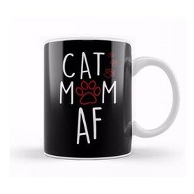 Baskı Dükkanı Funny Cat Mom Af Crazy Cat Lady Meme Kupa Bardak