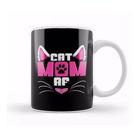 Baskı Dükkanı Funny Cat Mom Af Crazy Cat Lady Meme Kupa Bardak