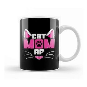 Baskı Dükkanı Funny Cat Mom Af Crazy Cat Lady Meme Kupa Bardak
