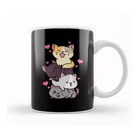 Baskı Dükkanı Funny Cat Mountain Meowtain Kitty Pun Kupa Bardak