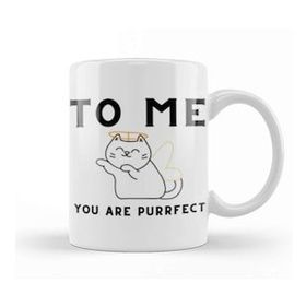 Baskı Dükkanı Funny Cat To Me You Are Purrfect Kupa Bardak