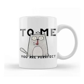 Baskı Dükkanı Funny Cat Tto Me You Are Ppurrfect Kupa Bardak