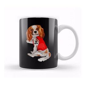 Baskı Dükkanı Funny Cavalier King Charles Spaniel Dog I Love Mom Tattoo Kupa Bardak