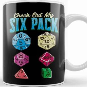 Baskı Dükkanı Funny Check Out My Six Pack Rpg Gaming Dice Pun Kupa Bardak