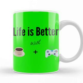 Baskı Dükkanı Funny Coffee And Gımıng Cat Drinks Lover Gift Quote Kupa Bardak