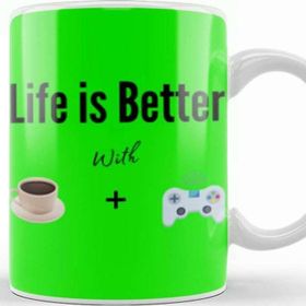 Baskı Dükkanı Funny Coffee And Gımıng Cat Drinks Lover Gift Quote Kupa Bardak