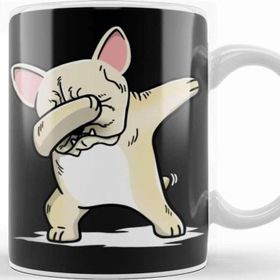 Baskı Dükkanı Funny Dabbing Cream French Bulldog Dog Kupa Bardak