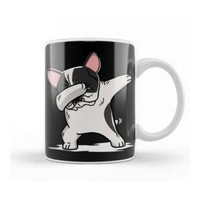 Baskı Dükkanı Funny Dabbing Pied French Bulldog Dog Kupa Bardak