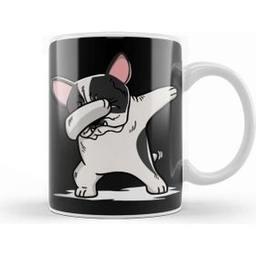 Baskı Dükkanı Funny Dabbing Pied French Bulldog Dog Kupa Bardak