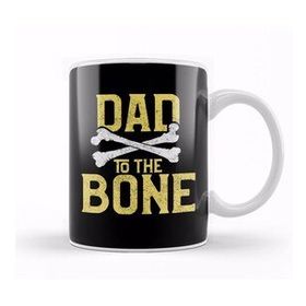 Baskı Dükkanı Funny Dad To The Bone Pun Father's Bad To The Bone Kupa Bardak