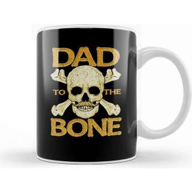 Baskı Dükkanı Funny Dad To The Bone Pun Father's Bad To The Bone Kupa Bardak